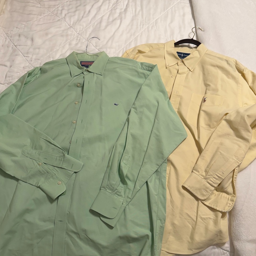 Sold- Men’s vineyard vines and Polo Ralph Lauren button down sz XL